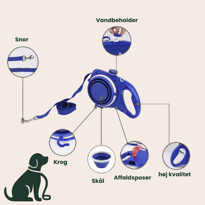 AquaLeash – Intrekbare 4-in-1 Hondenriem
