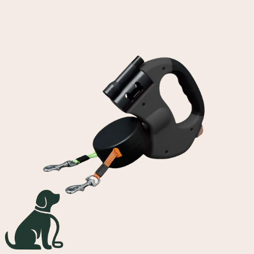 TwinStride – Intrekbare Dubbele Hondenriem