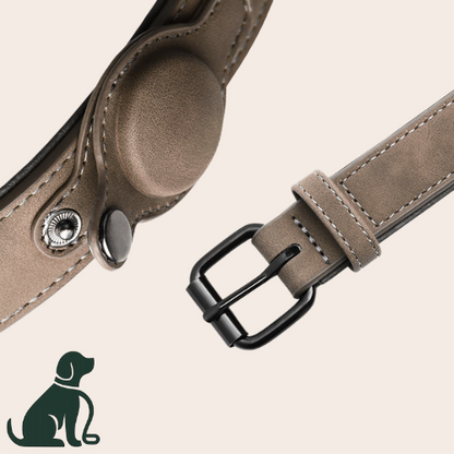 Brutus – Leren AirTag Hondenhalsband