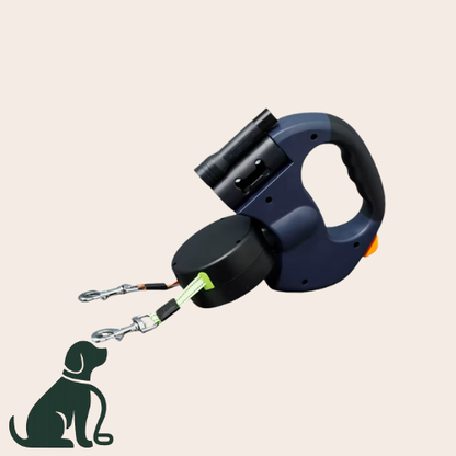 TwinStride – Intrekbare Dubbele Hondenriem